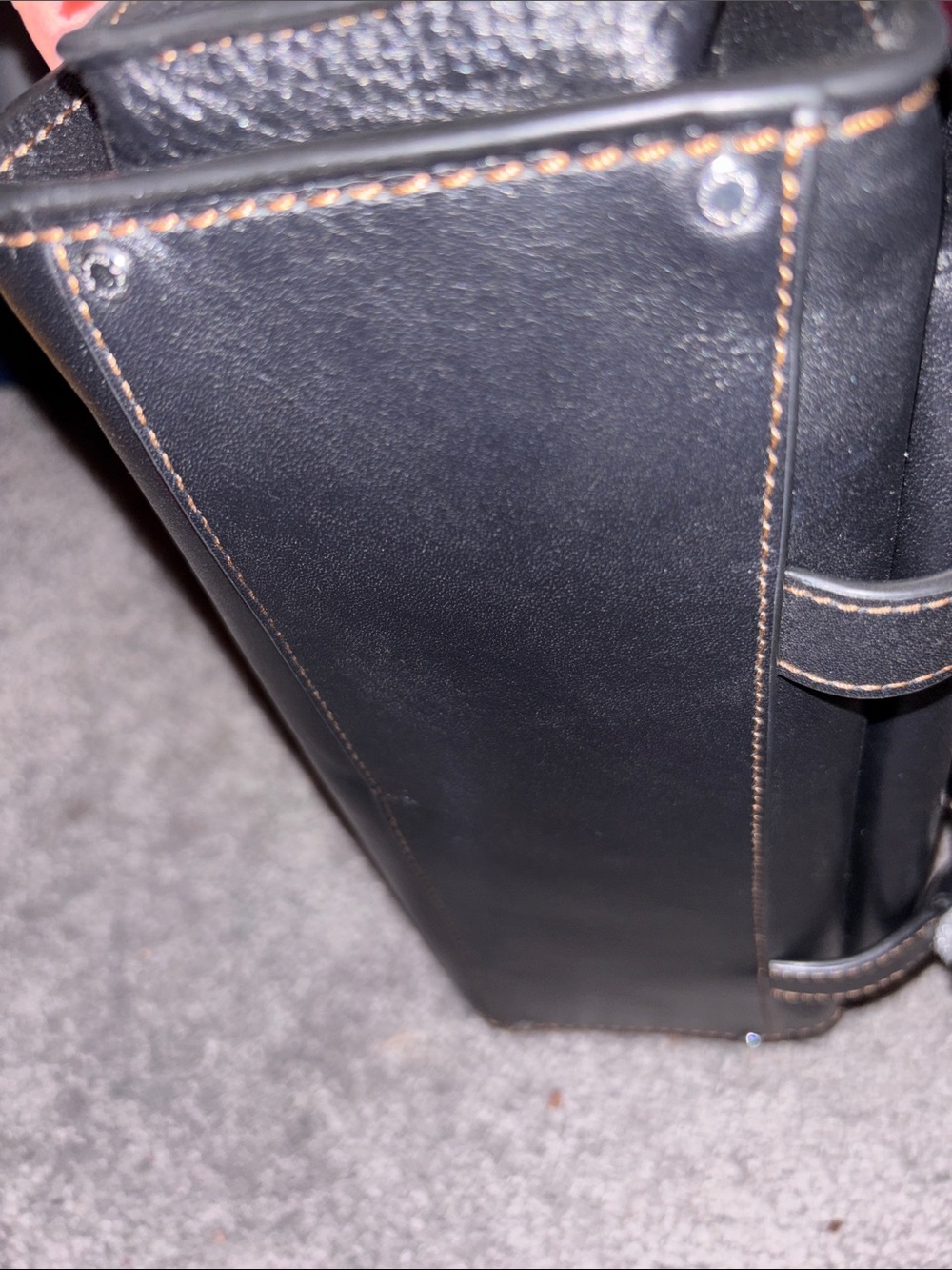 Coach Western Tabby Black Leather Crossbody with Signature C Buckle - Picture 10 of 11